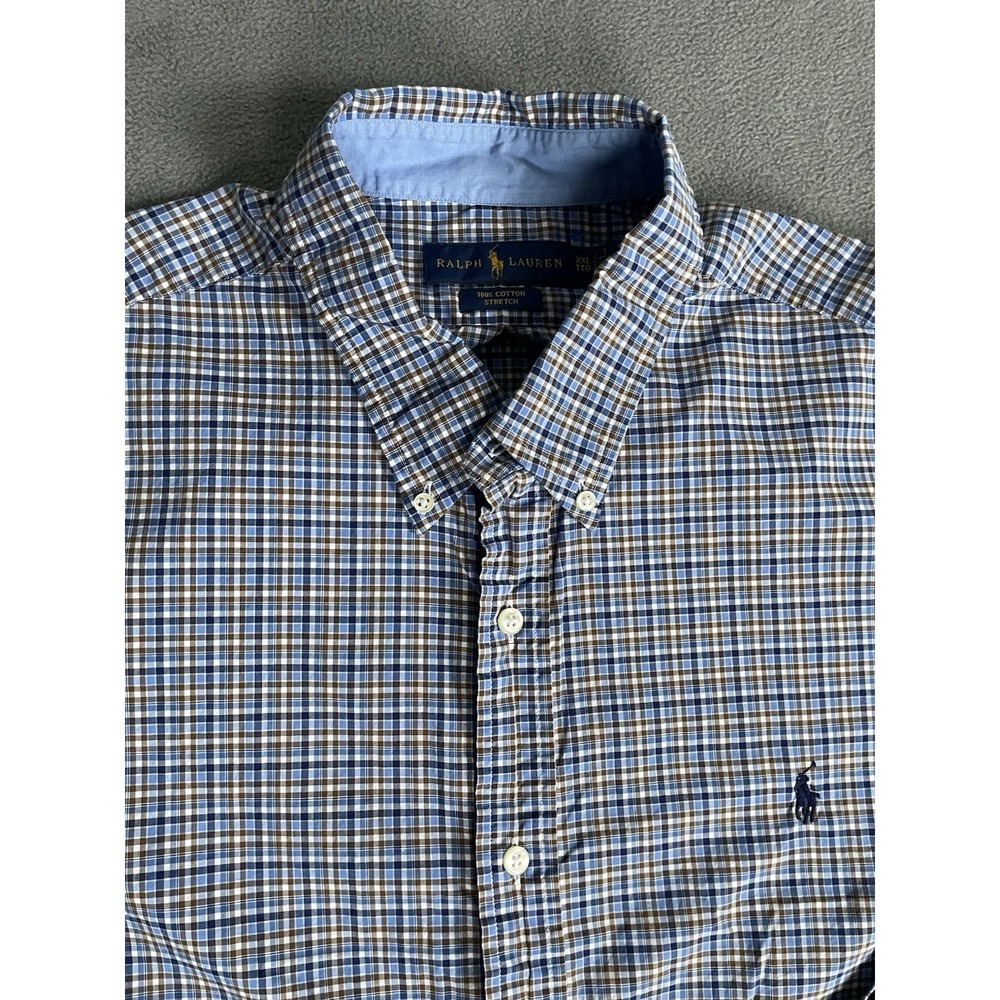 Polo Ralph Lauren Men's Plaid‎ Shirt 2xl Button Down Long Sleeve Cotton